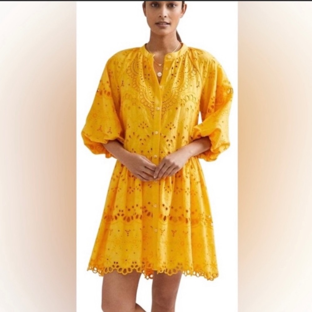 Anthropologie Tallulah Eyelet Dress XS